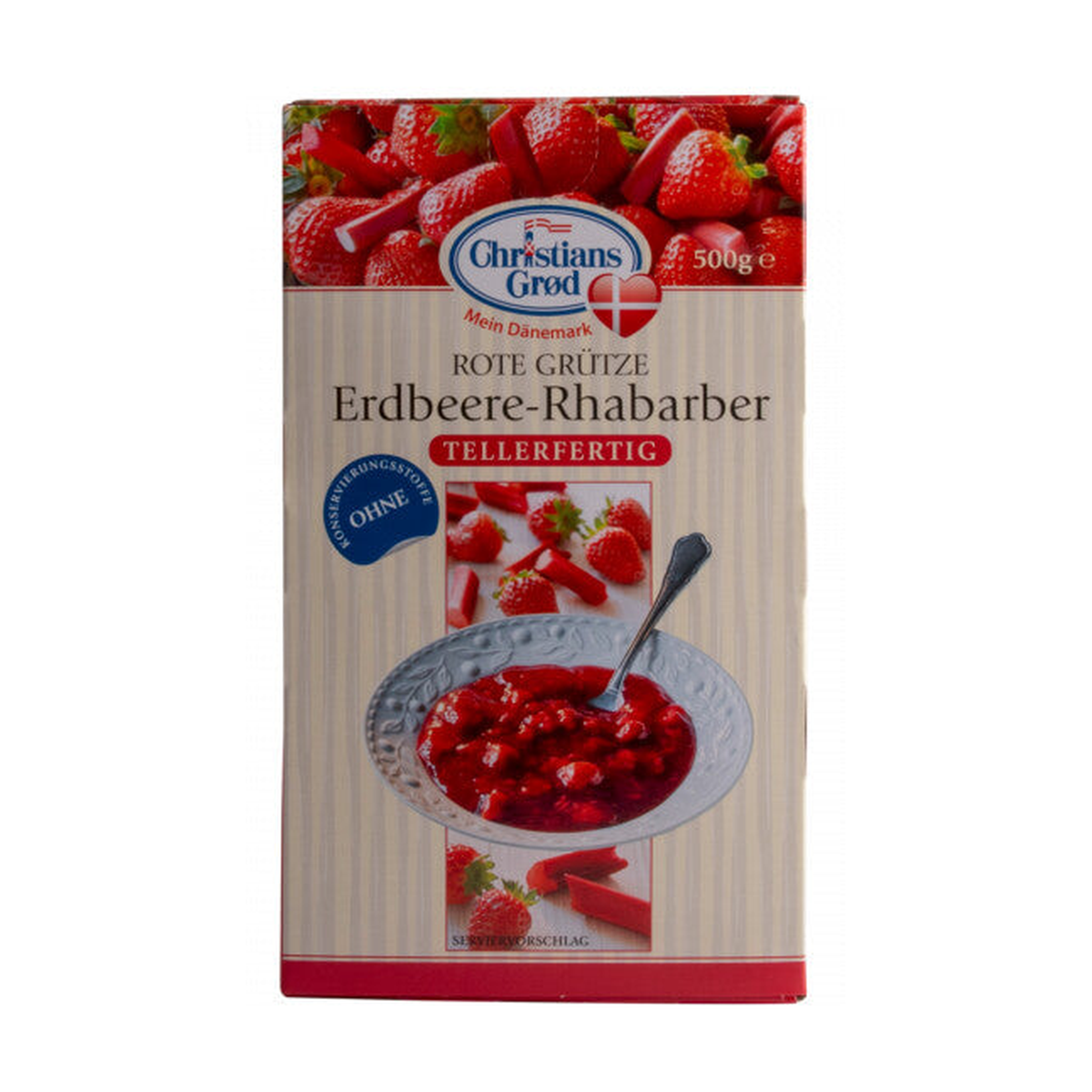 Christians Grod Dänische Grütze Erdbeer-Rhabarber 500g