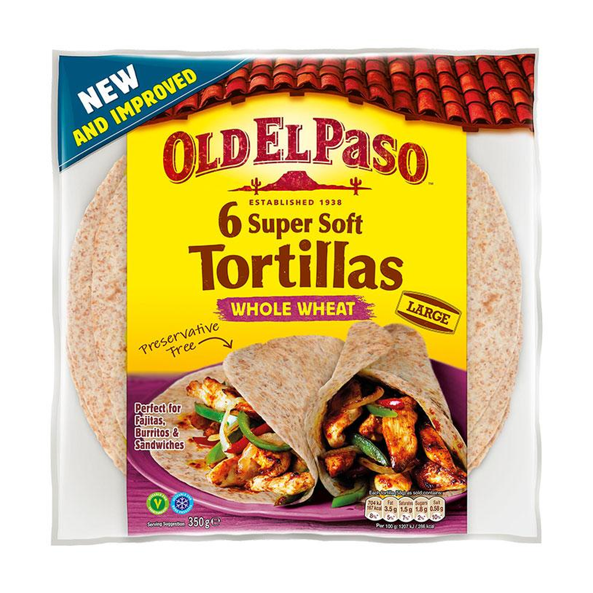 Old el Paso Wholewheat Tortilla 350g