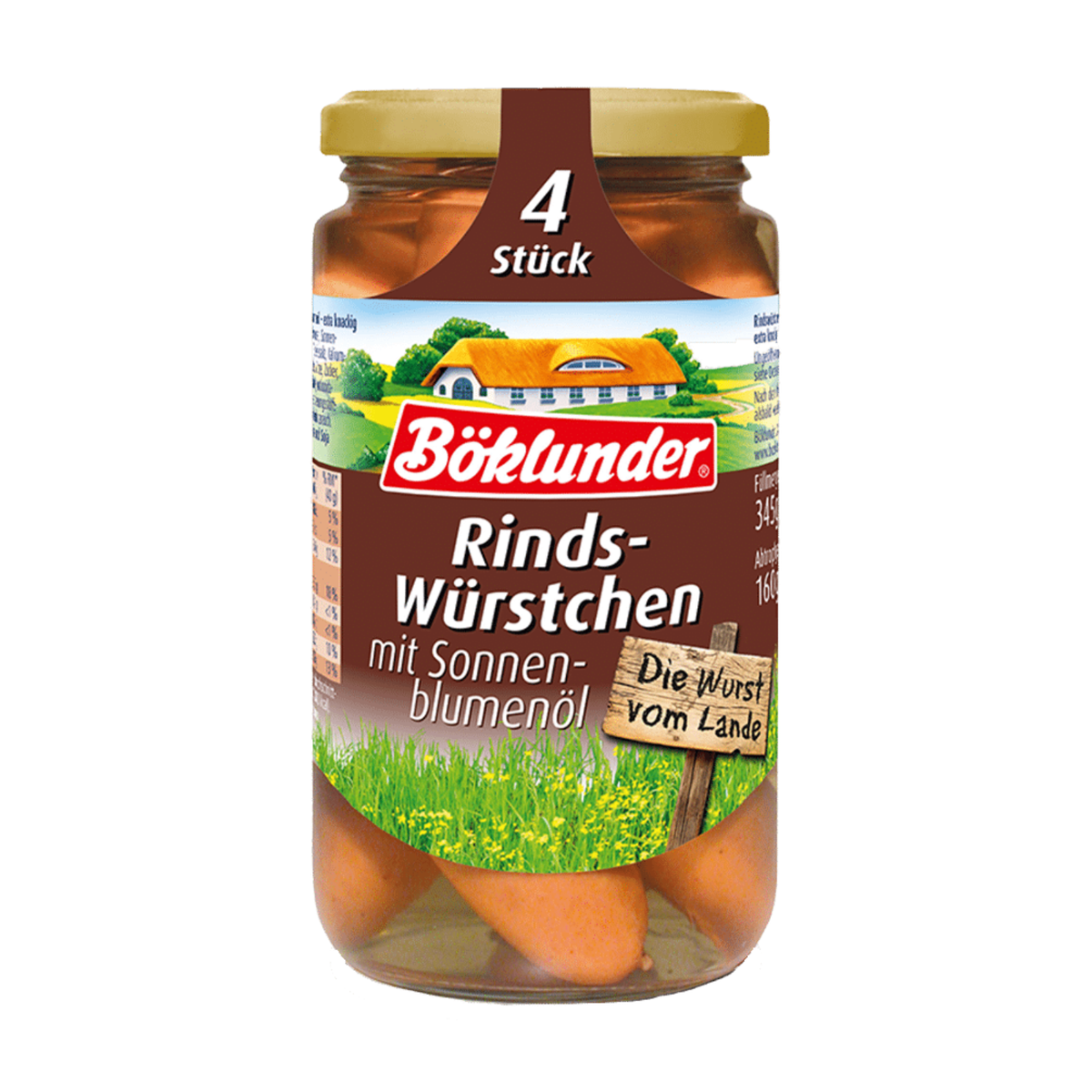 Böklunder Rindswürstchen im Saitling 4ST 380g