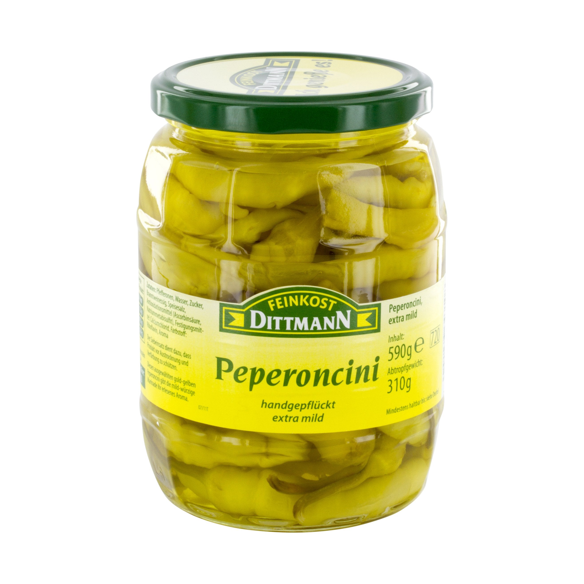 Feinkost Dittmann Peperoncini extra mild 590g