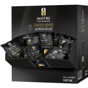 Maitre Tafelsenf mittelscharf Portionsbeutel 150x10g