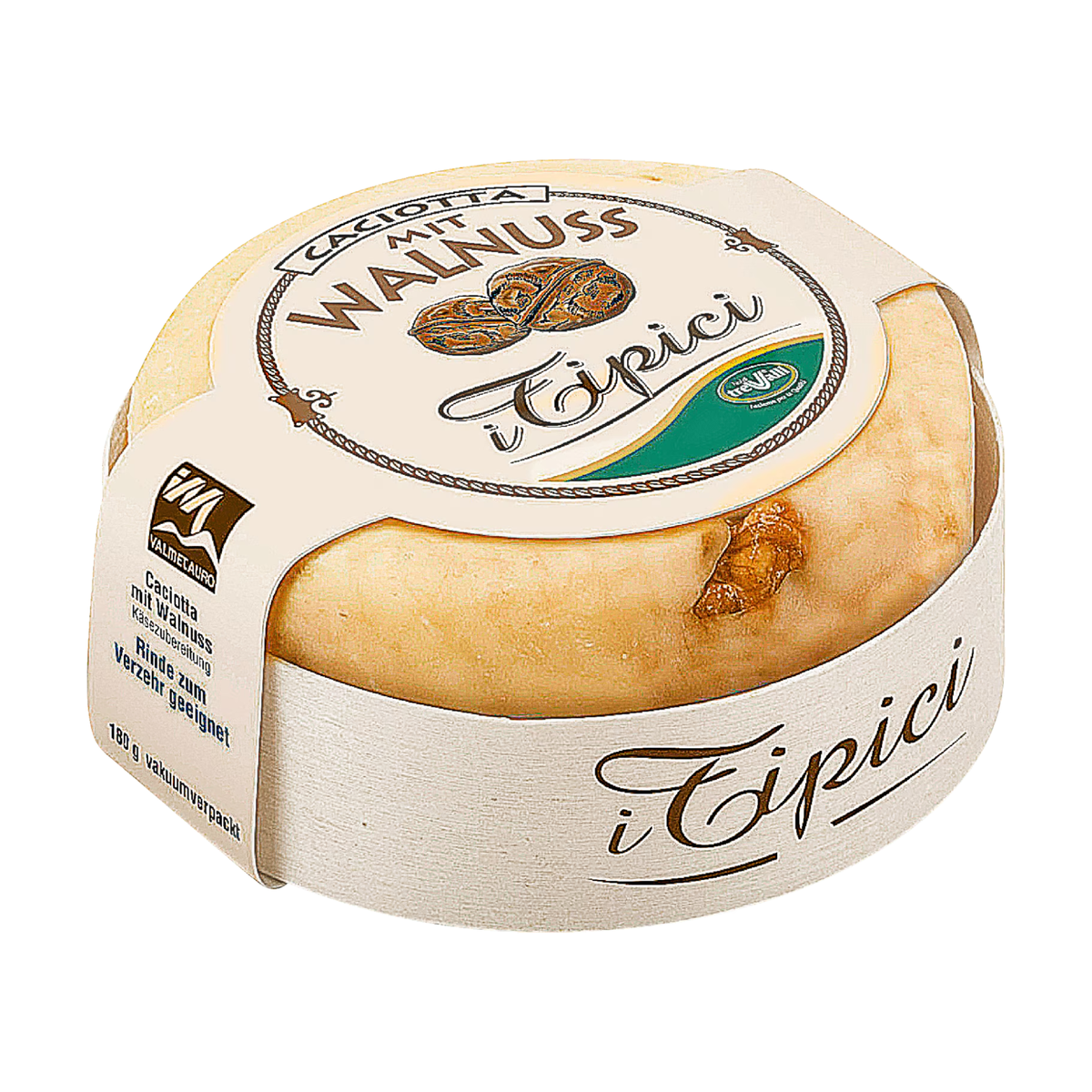 Trevalli Cooperlat Caciotta mit Walnuss 48% Fett i.Tr. 180g