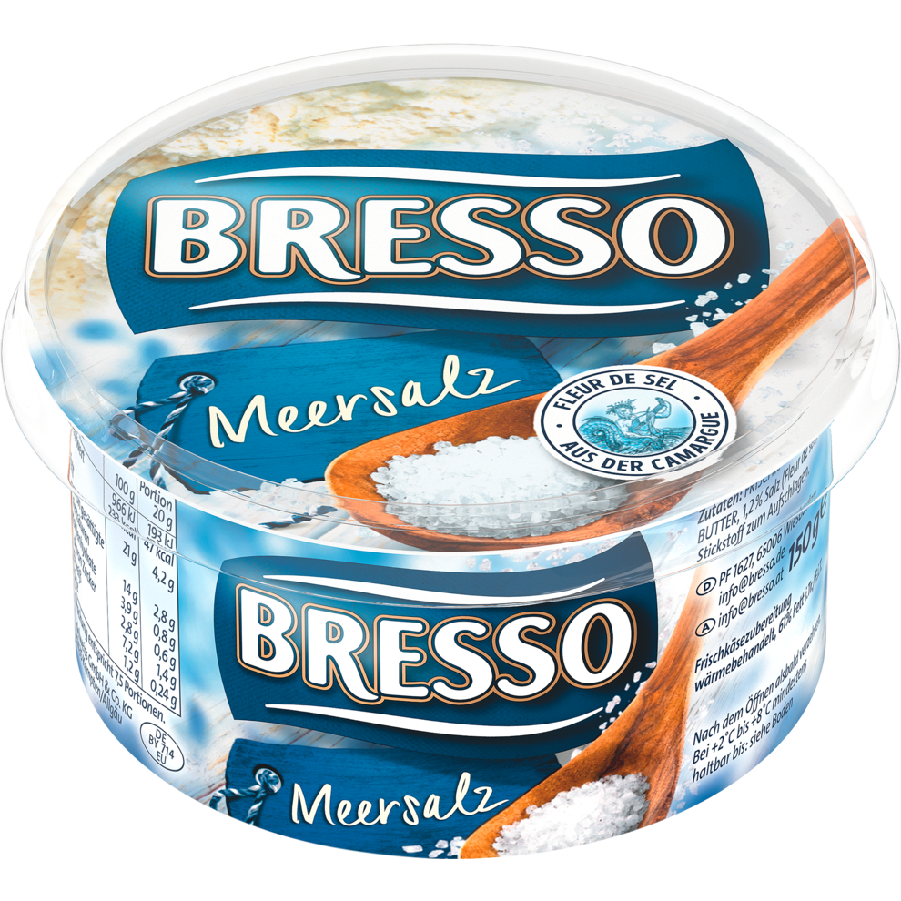 Bresso Frischkäse mit Meersalz 61% Fett i.Tr.150g