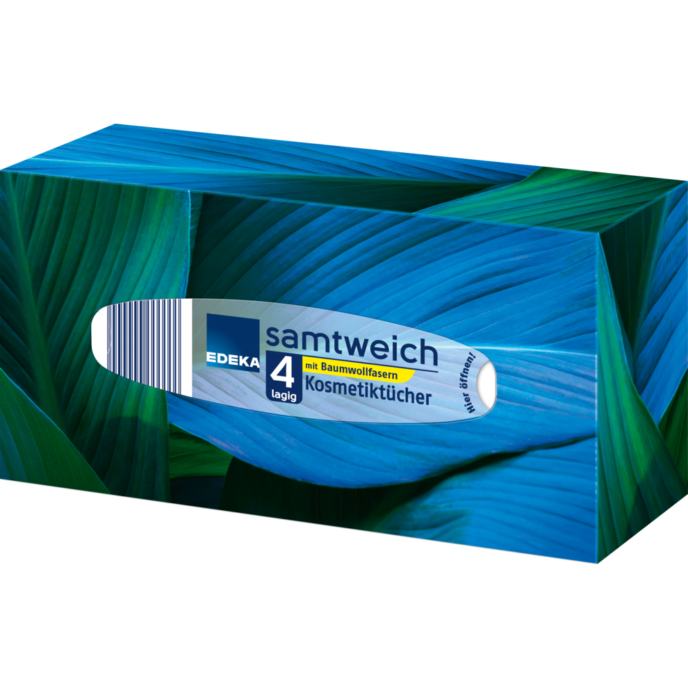EDEKA Kosmetiktücher samtweich mit Cotton 4-lagig 80BL