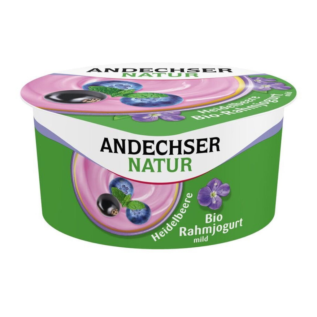 Bio Andechser Natur Rahmjoghurt Heidelbeere-Cassis 10%150g