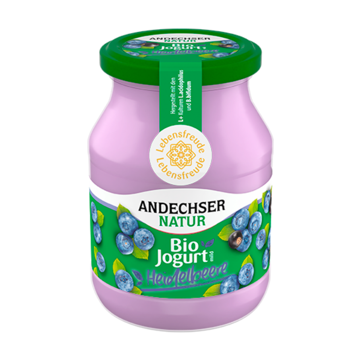 Bio Andechser Natur Joghurt mild Heidelbeer-Cassis 500g MW