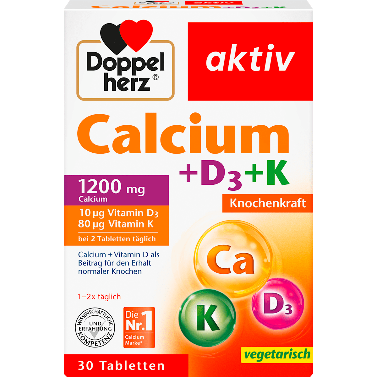 Doppelherz Calcium+Vitamin D3 30Tabletten 59,1g