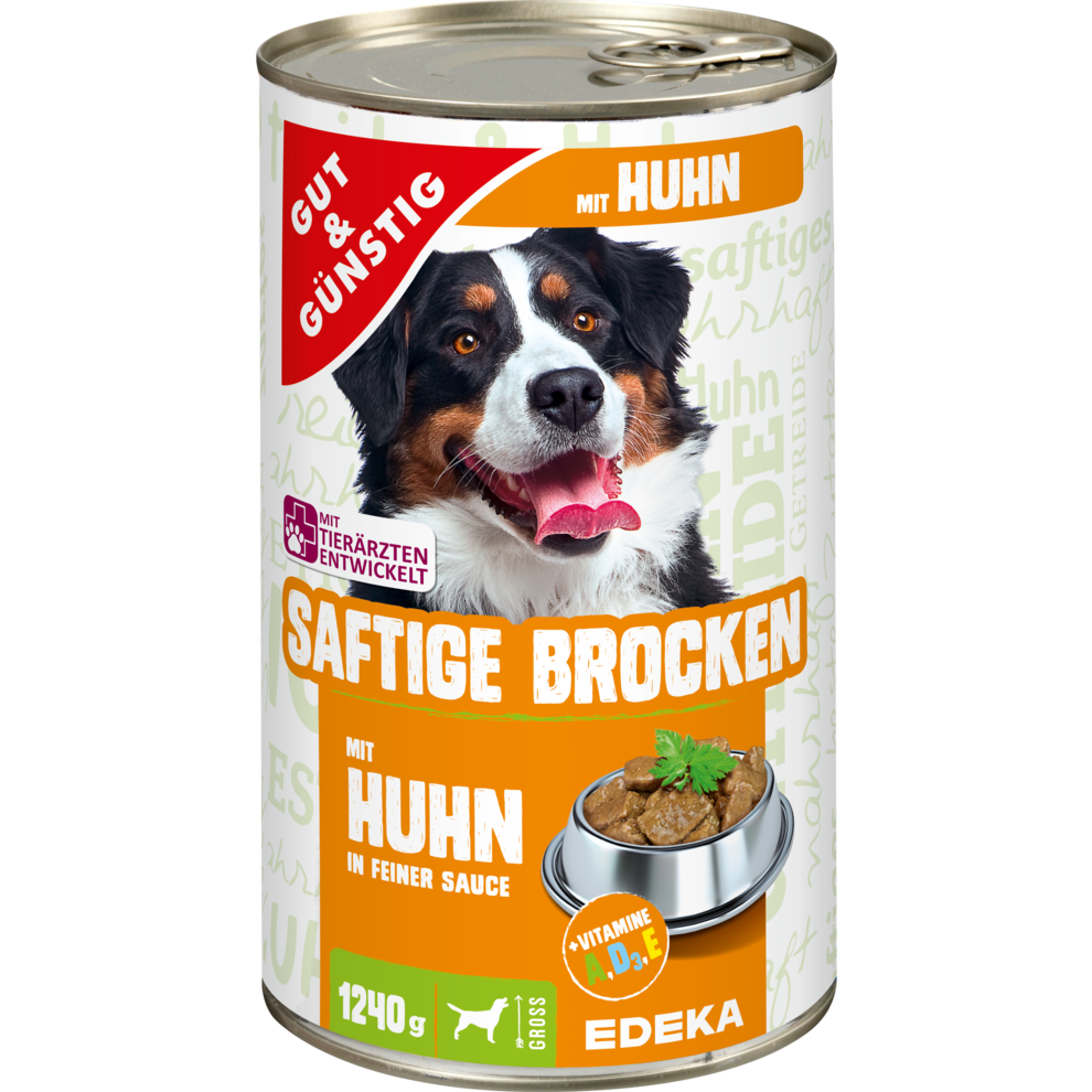 GUT&GÜNSTIG Saftige Brocken mit Huhn 1240g