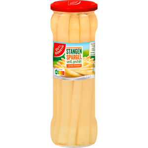 GUT&GÜNSTIG Stangenspargel weiß, geschält, ganze Stangen 330g