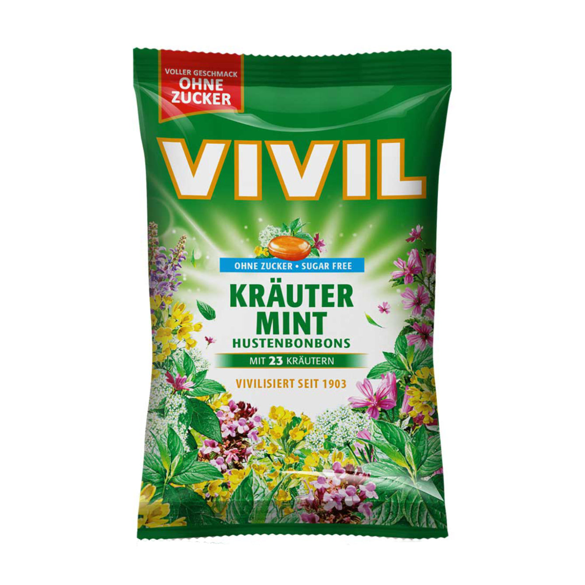 Vivil Hustenbonbons Extra Stark ohne Zucker 120g