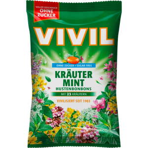 Vivil Hustenbonbons Kräuter Mint ohne Zucker 120g