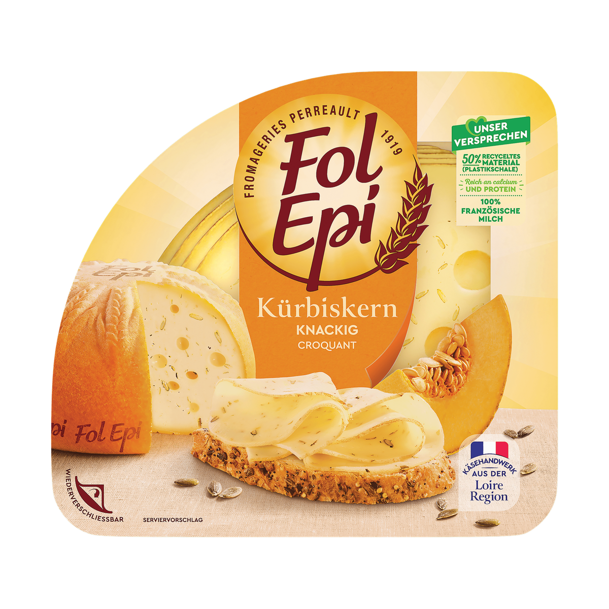 Fol Epi Scheiben Kürbiskern 50% Rahmstufe 130g