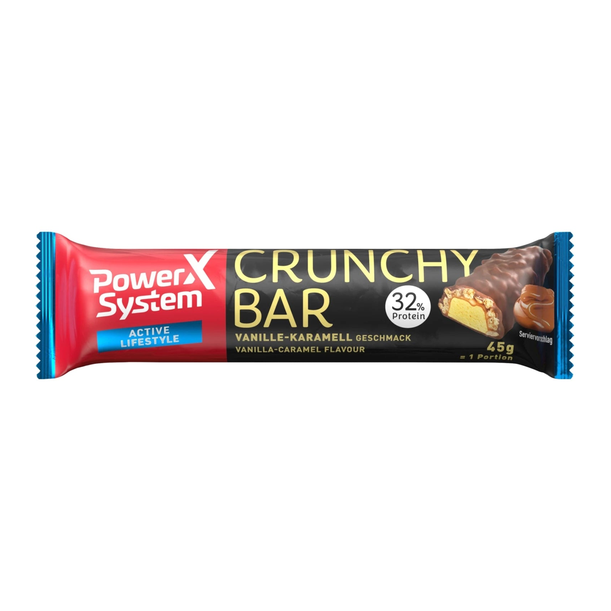 Power System Active Lifestyle Crunchy Bar Vanille-Karamell 45g