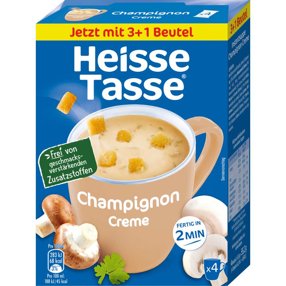 Heisse Tasse Champignoncreme 4ST für 600ml