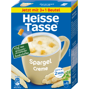 Heisse Tasse Spargelcreme mit Croutons 4ST für 600ml