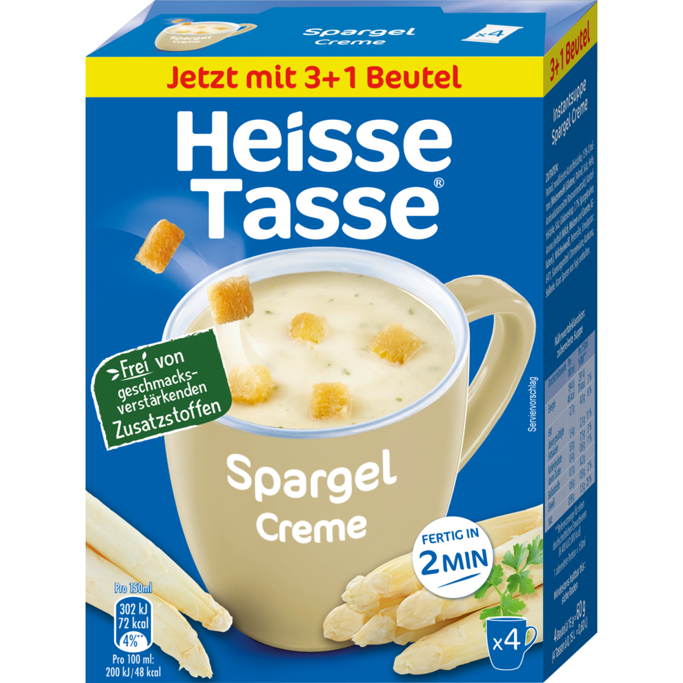 Heisse Tasse Spargelcreme mit Croutons 4ST für 600ml