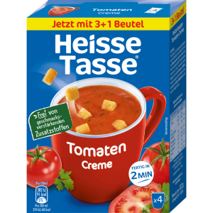 Heisse Tasse Tomatencreme mit Croutons 4ST für 600ml