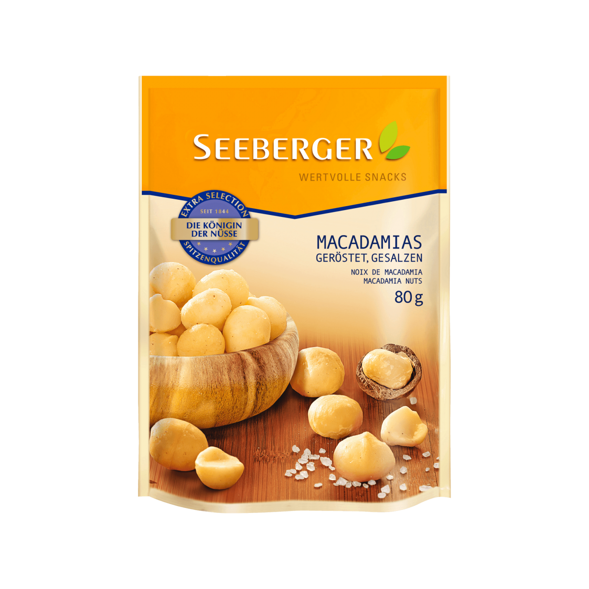 Seeberger Macadamia geröstet und gesalzen 80g