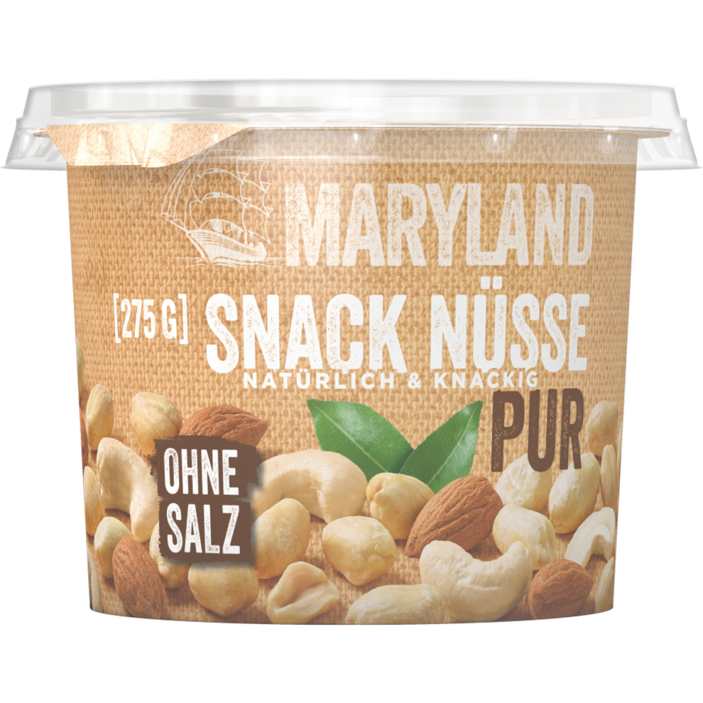 Maryland Snack Nüsse Pur ohne Salz 275g