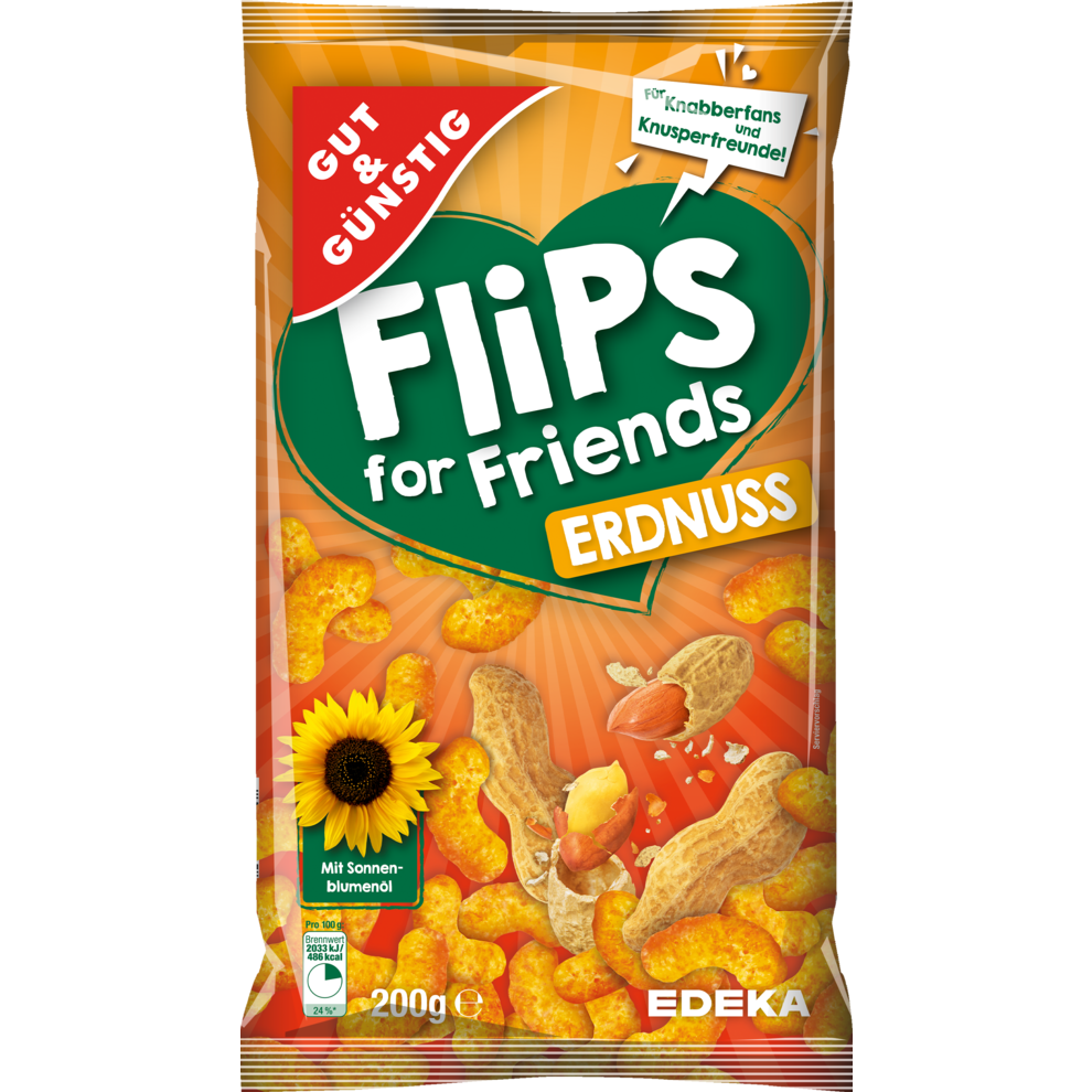 GUT&GÜNSTIG Erdnuss-Flips 200g