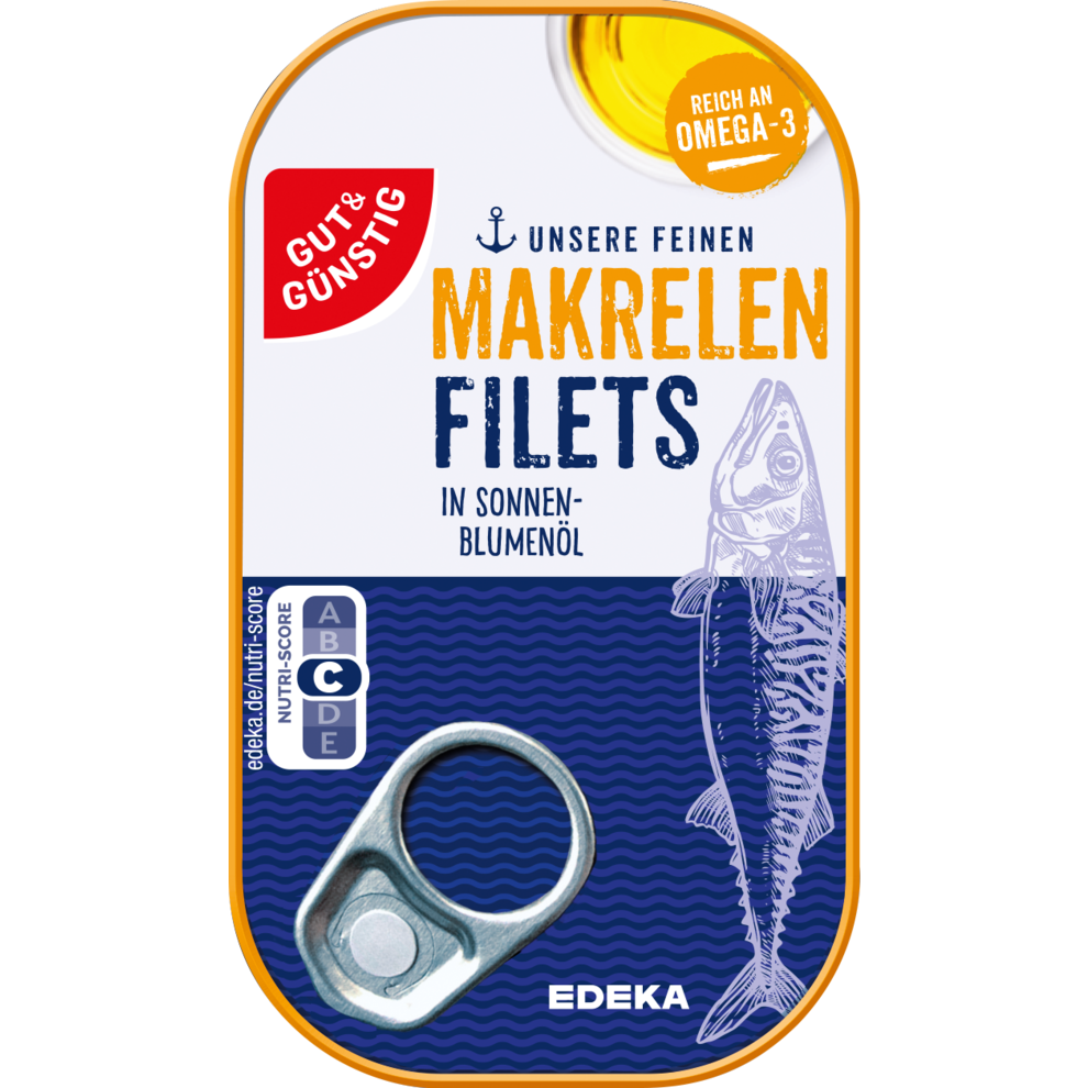 GUT&GÜNSTIG Makrelenfilets in Öl 125g