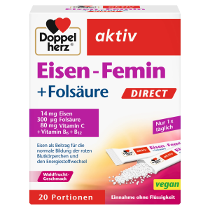 Doppelherz Eisen-Femin+Folsäure direct 20Portionsbeutel 22g