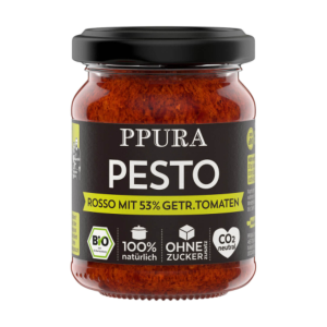 Bio PPURA Pesto Rosso mit 35% getrockneten Tomaten 120g