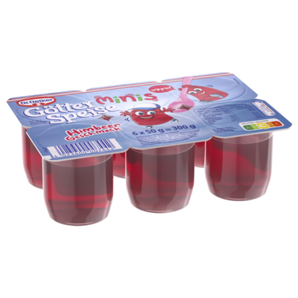 Dr.Oetker Götterspeise Minis Himbeer-Geschmack 6x50g