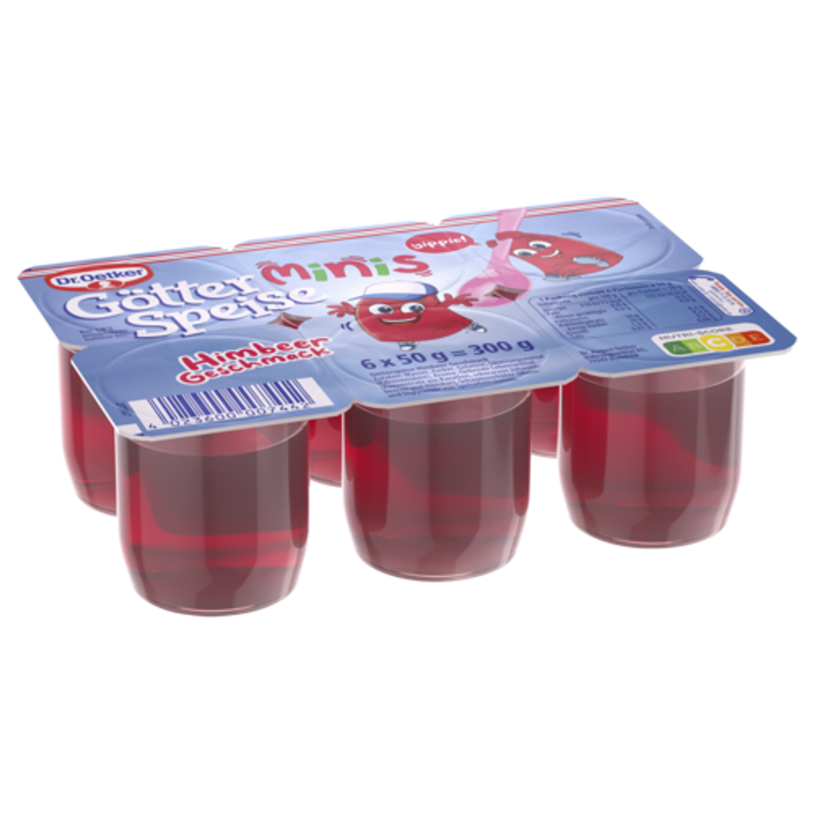 Dr.Oetker Götterspeise Minis Himbeer-Geschmack 6x50g