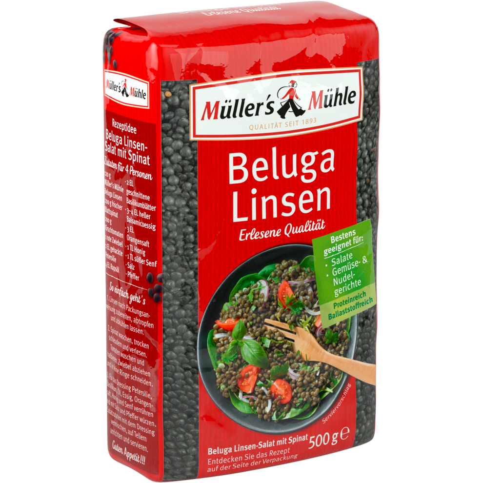 Müllers Mühle Beluga Linsen 500g