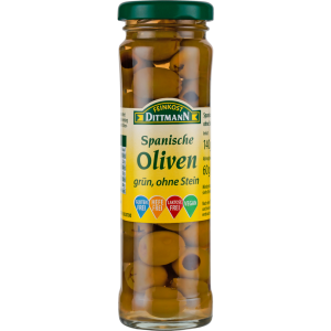 Feinkost Dittmann Oliven Grün ohne Stein 140g