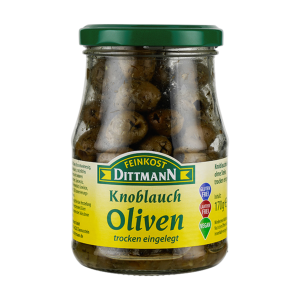 Feinkost Dittmann Knoblauch Oliven trocken eingelegt 170g