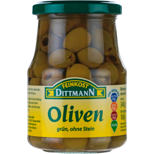 Feinkost Dittmann Oliven Grün ohne Stein 340g