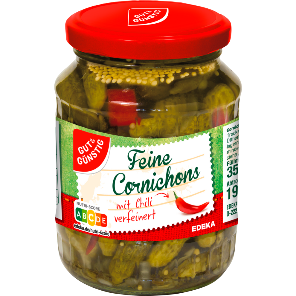 GUT&GÜNSTIG Cornichons mit Chili 350g
