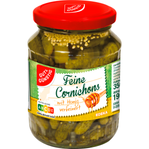 GUT&GÜNSTIG Cornichons mit Honig 350g