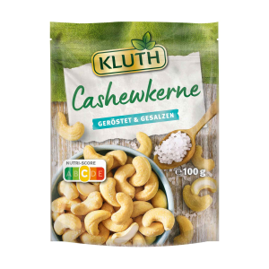 Kluth Salz-Cashewkerne geröstet und gesalzen 100g