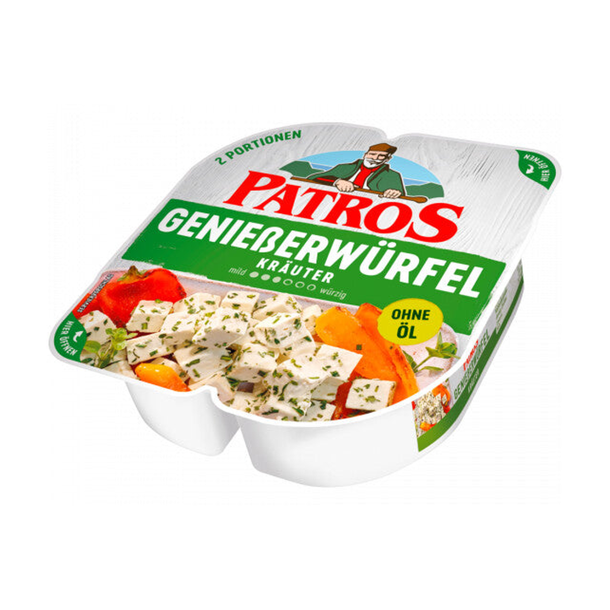 Patros Genießerwürfel Tomate&Basilikum 52%Fett i.Tr.135g