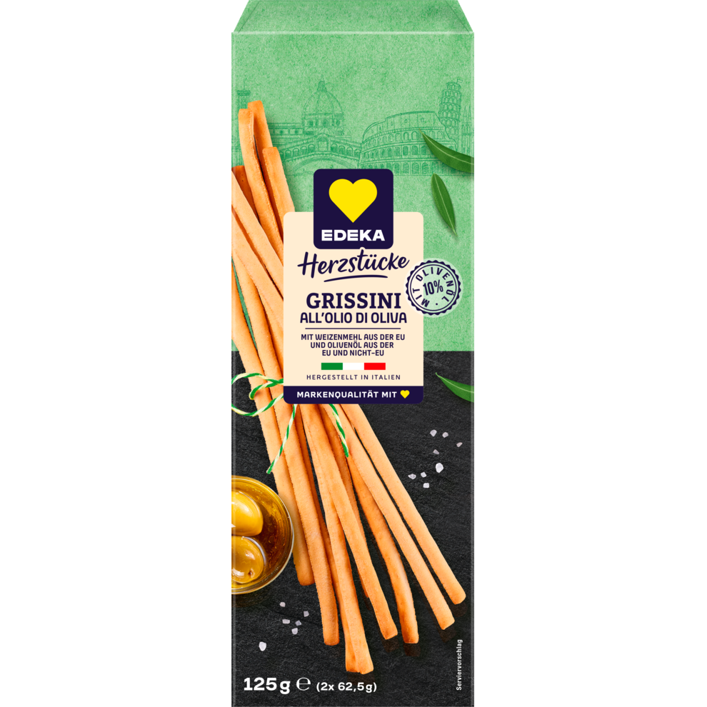 EDEKA Herzstücke Italienischer Grissini mit Olivenöl 125g