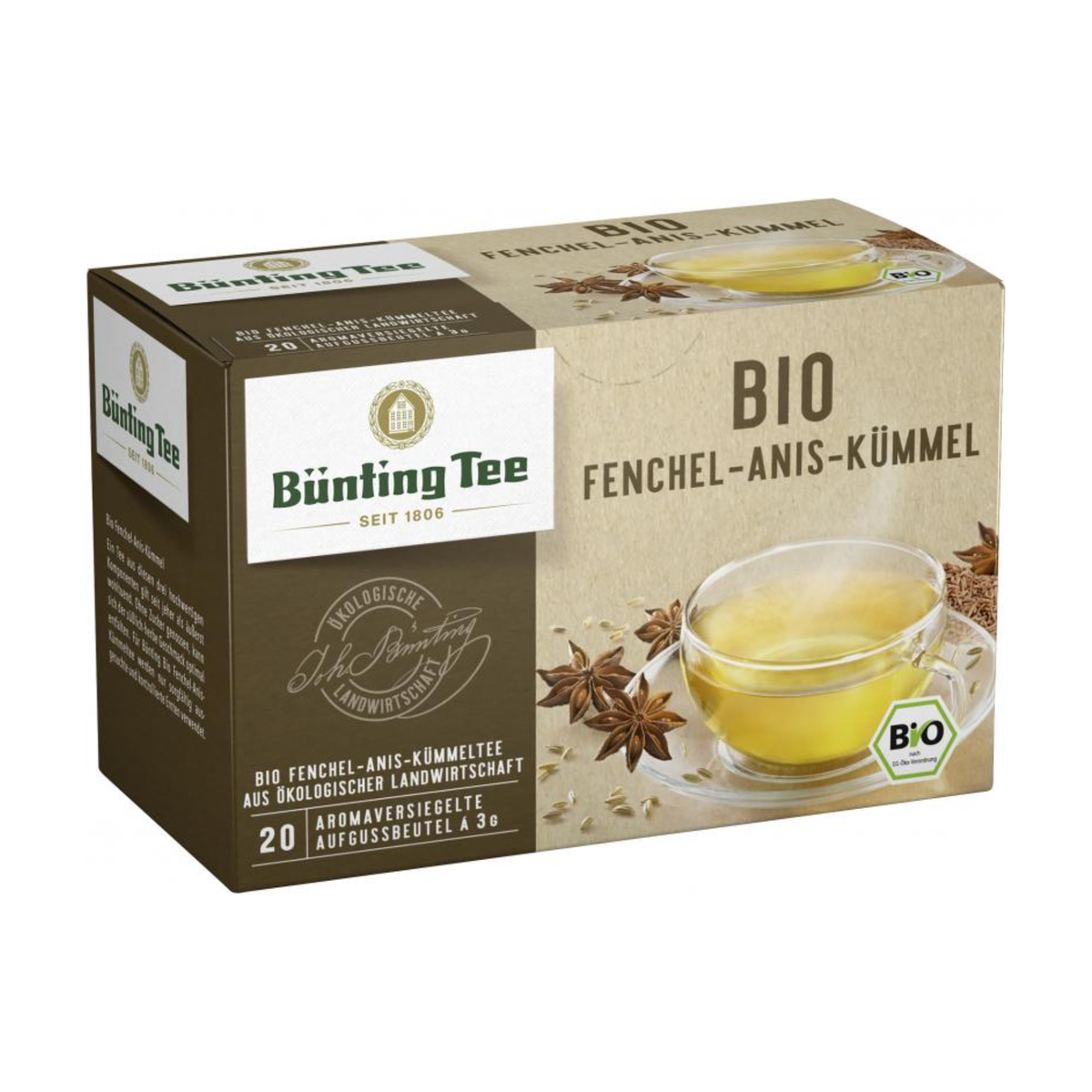Bio Bünting Fenchel-Anis-Kümmel Tee 20ST 60g
