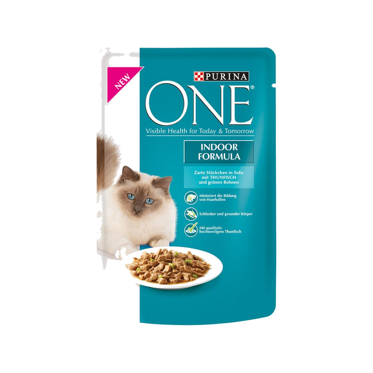 One Indoor Formula Gelee in Sauce Thunfisch&Grüne Bohnen Katzennassnahrung 85g