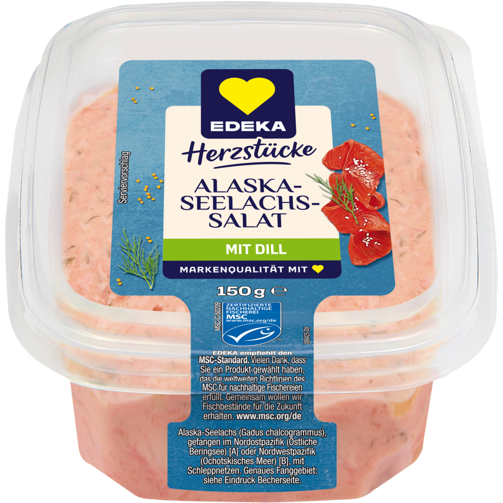 MSC EDEKA Herzstücke Alaska Seelachssalat 150g