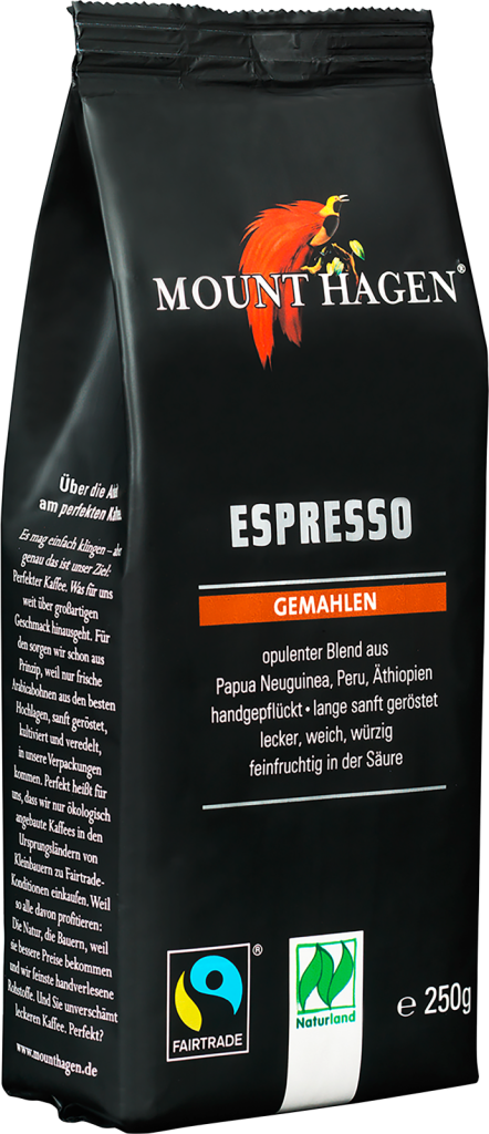 Bio Mount Hagen Espresso gemahlen Fair Trade 250g