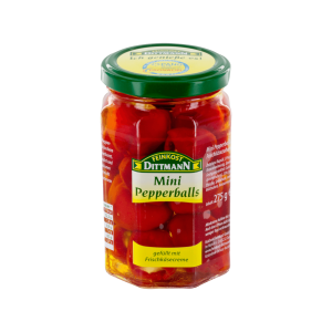 Feinkost Dittmann Mini-Pepperballs gefüllt mit Frischkäsecreme 275g
