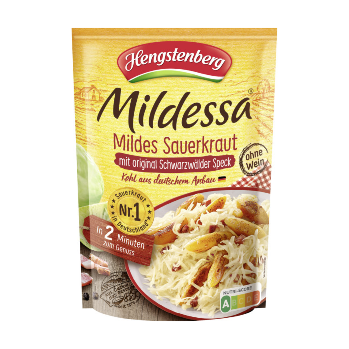 Mildessa Mildes Sauerkraut mit Speck 400g