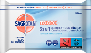 Sagrotan 2in1 Desinfektions-Tücher 15ST