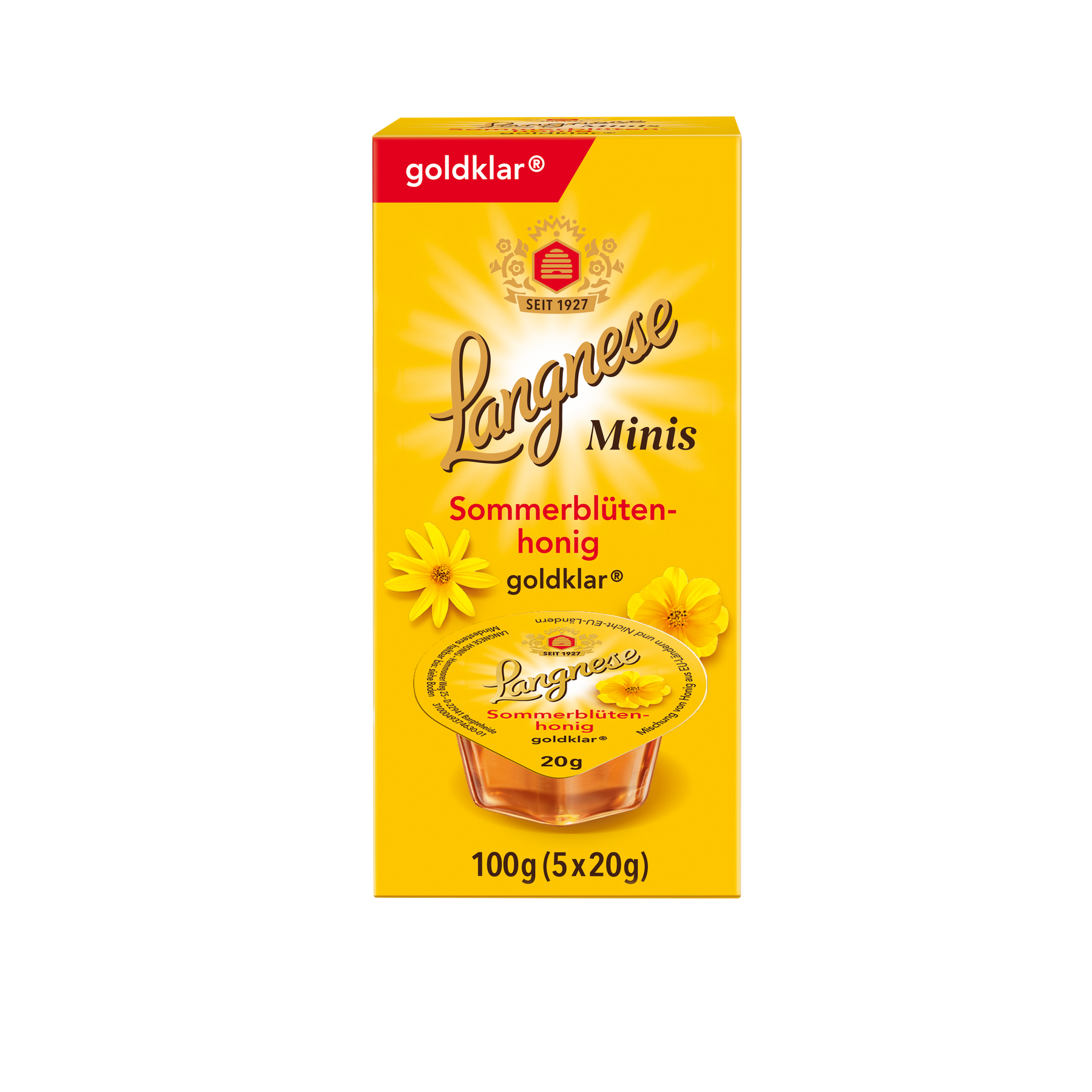 Langnese Minis Sommerblütenhonig goldklar 5x20g