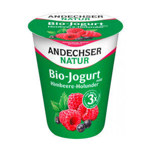 Bio Andechser Natur Joghurt mild Himbeere-Holunder 3,8% 400g