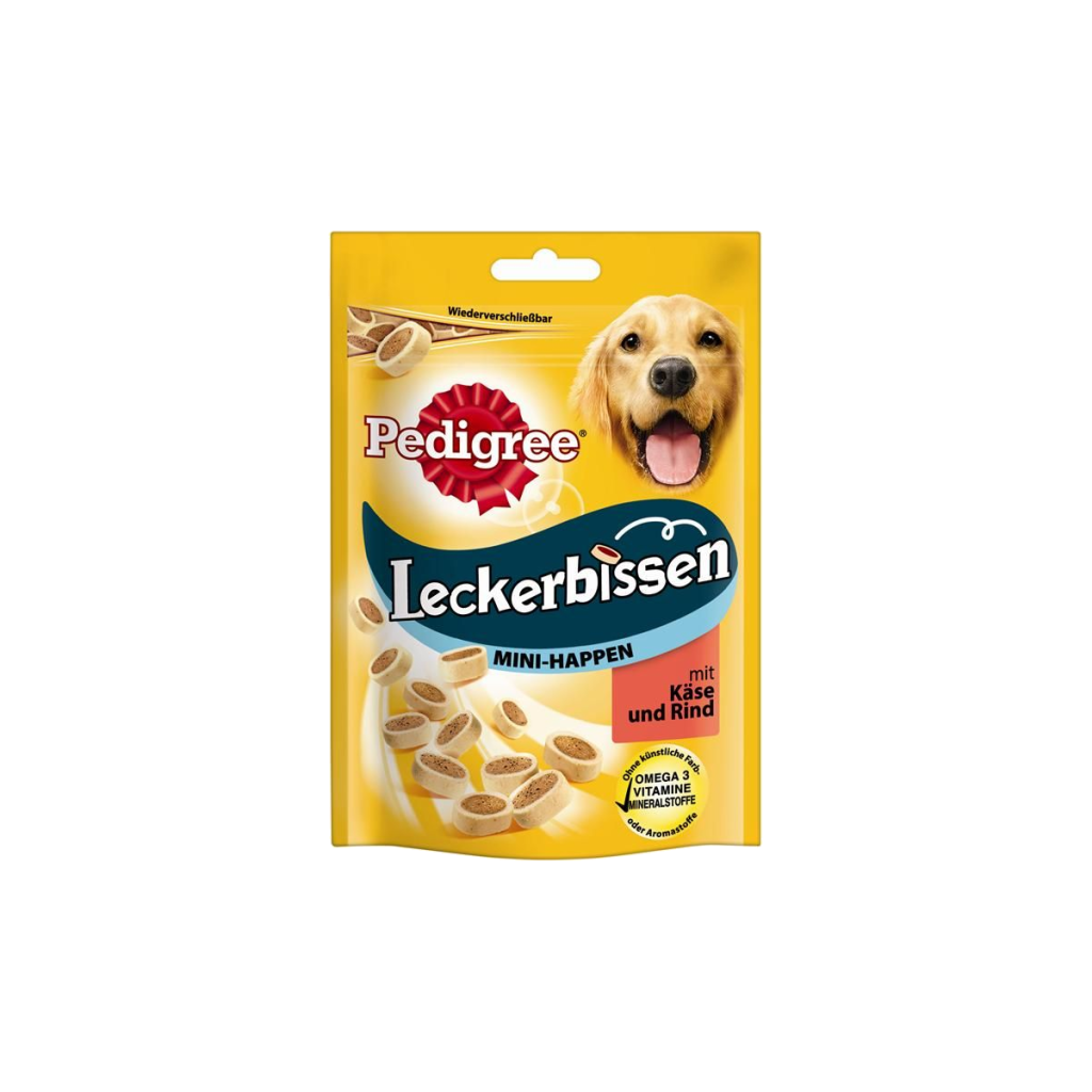 Pedigree Leckerbissen Mini-Happen Rind&Käse 140g