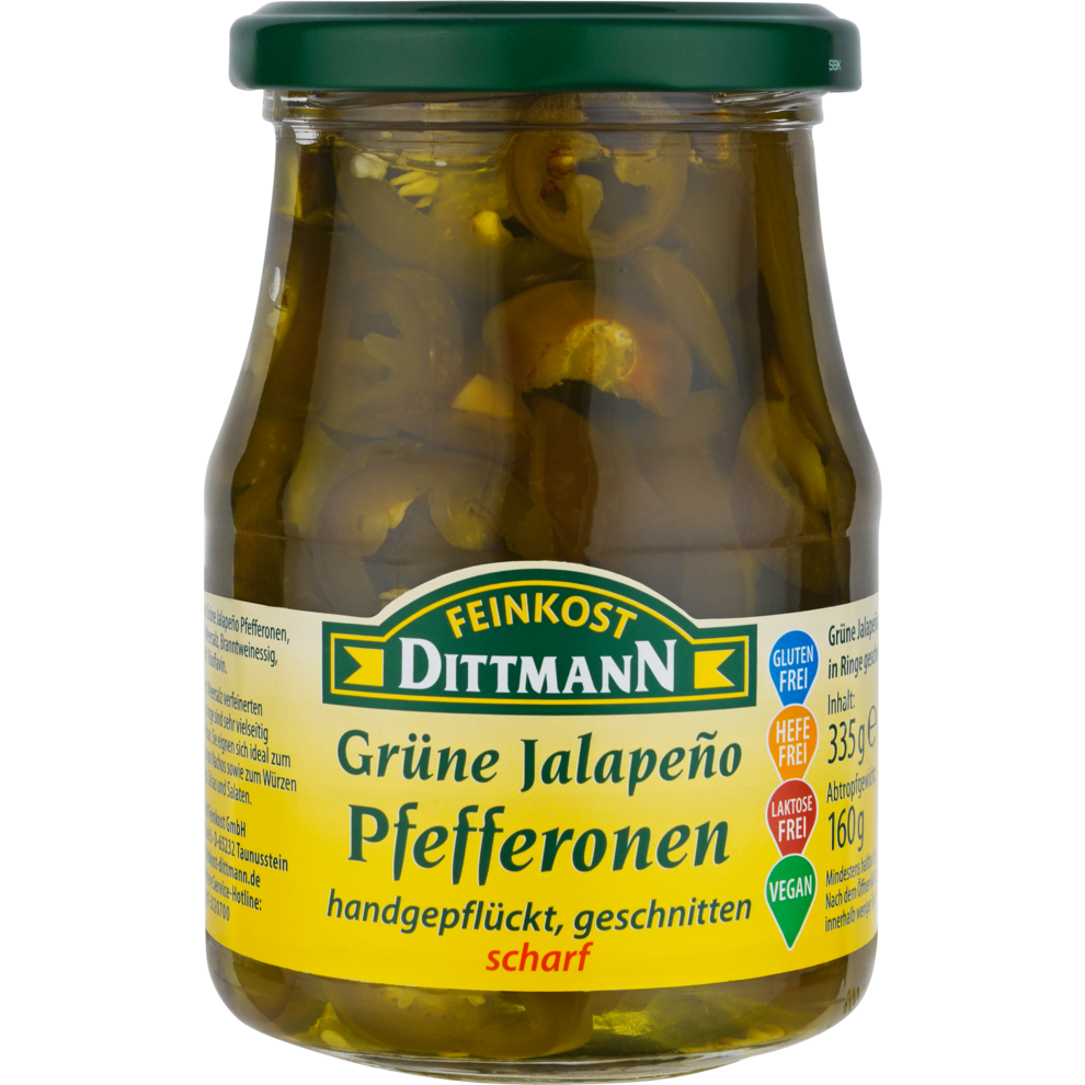 Feinkost Dittmann Jalapeno Ringe grün 335g