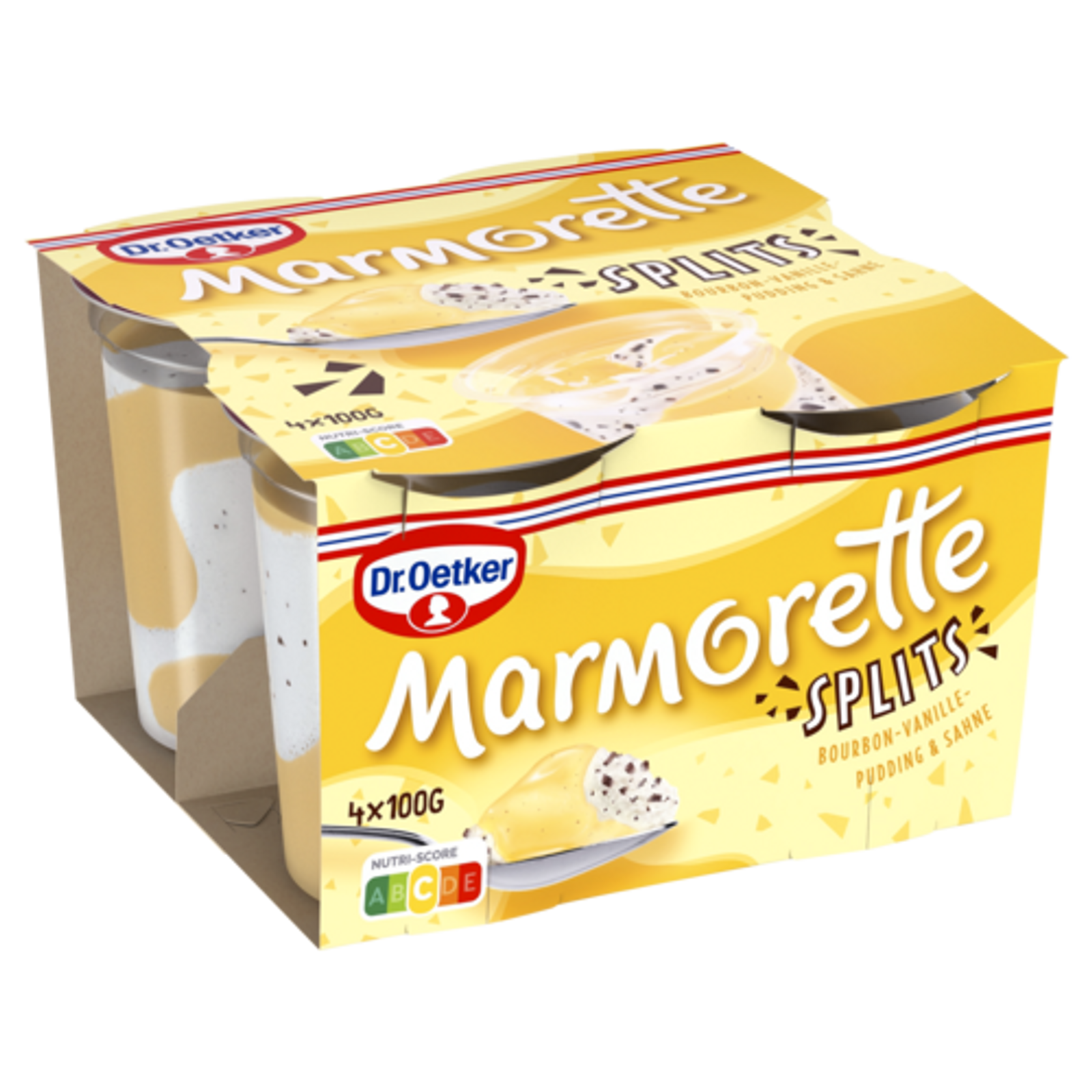 Dr.Oetker Marmorette Vanille-Pudding mit Splits 4x100g
